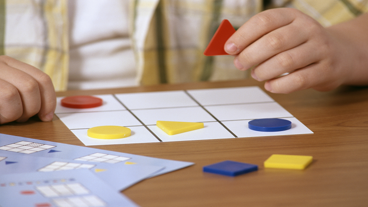 Image of a child doing a developmental test