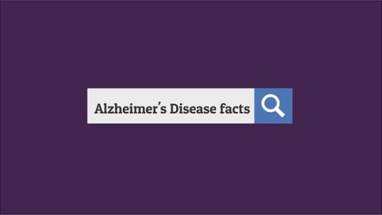alzheimers disease facts typed into a search bar