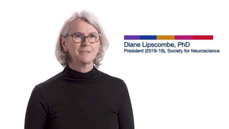Video still of Diane Lipscombe in a black turtleneck
