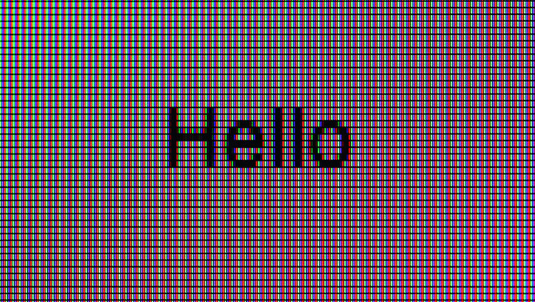'Hello' on computer screen