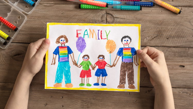 child's drawing of a family