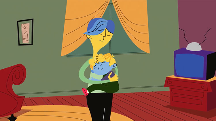 Parent holding child 