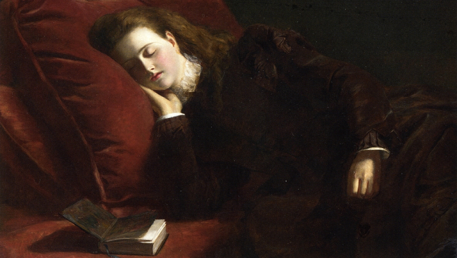 Painting by William Powell Frith, "Sleep" - 1873.