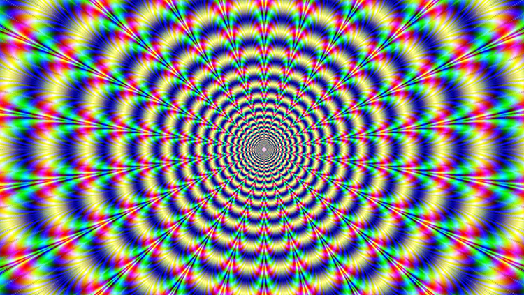 A trippy multi-colored image